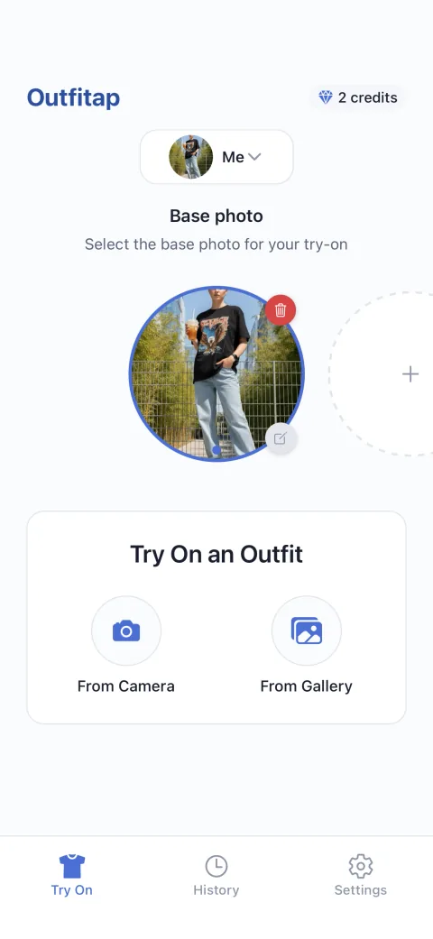 Select photo & outfit