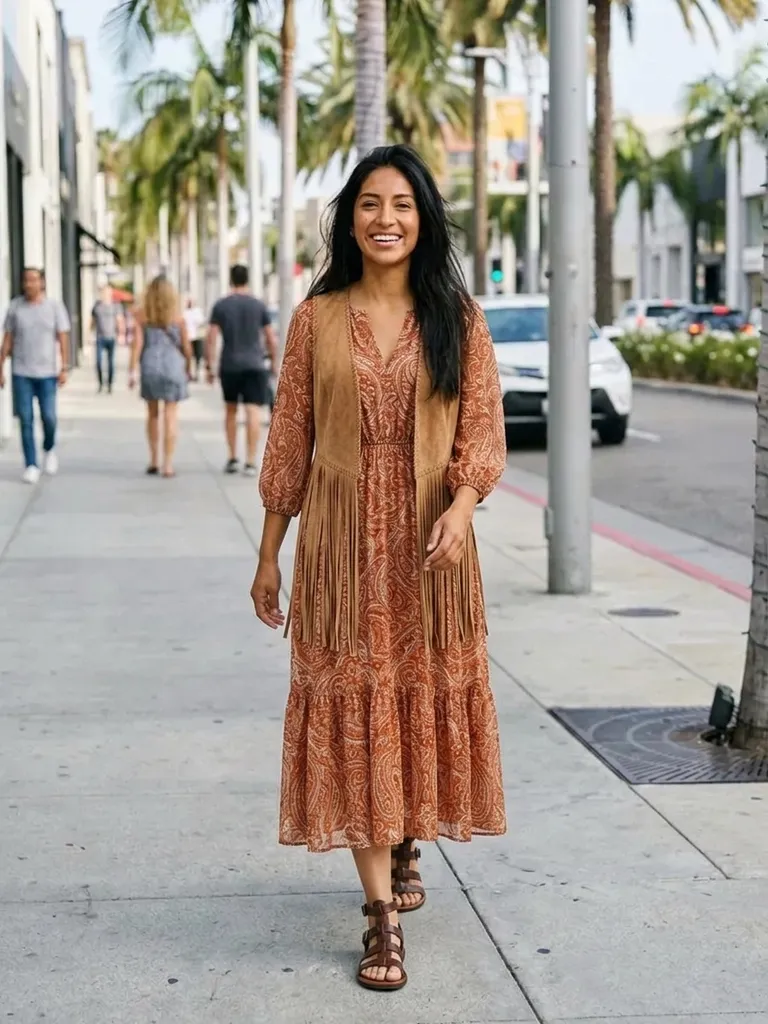 Boho outfit try-on: see bohemian style on you