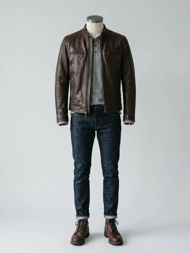 Leather jacket try-on: find the style that suits you - Outfit
